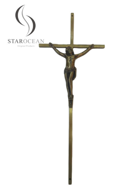 Europa Style Funeral Crucifix Ozdoba na trumnę Wysoki połysk Posiada